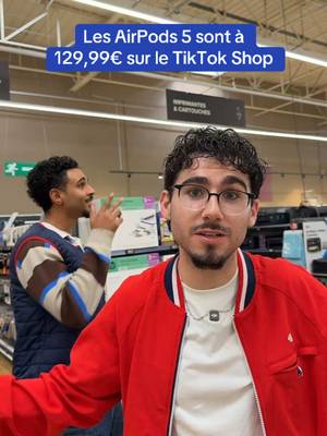 Plus d’excuse pour oublier ces écouteurs 👀 AirPods 5 en promo sur notre TikTok Shop 🔥 #carrefour #apple #airpods