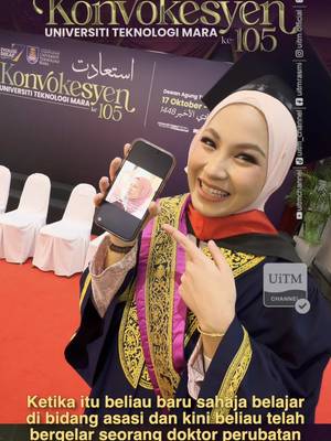 Beliau pernah menjadi pelakon dalam video klip lagu rasmi UiTM semasa menjadi pelajar asasi di Kampus Dengkil, kini graduan ini telah bergelar seorang doktor perubatan. Tahniah untuk anda #istiadatkonvokesyenuitm105 #…