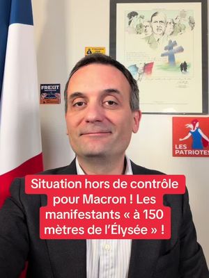 #17octobre #Macron : les manifestants tout près de l’Élysée. Macron doit apaiser la situation par sa #démission ! #LesPatriotes