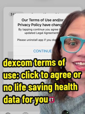 Dexcom held the blood sugar data of type one diabetics hostage to force agreement with their terms of use and privacy policy. @SEAN also has a video on this! New terms included an updated arbitration clause with a lim…