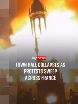 This is the moment a town hall collapses as protests sweep across France. The town hall in Limoges, in the department Haute-Vienne in central-western France, was filmed collapsing as protests spread across the country…