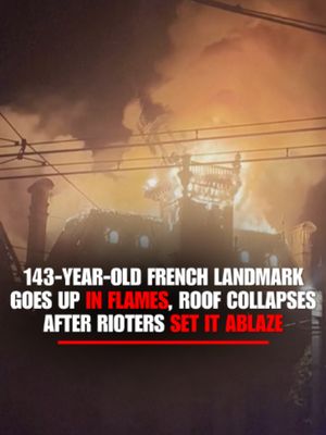 A 143-year-old French landmark is destroyed after rioters set it ablaze, causing its roof to collapse into the floors below. Local officials say two-thirds of the Limoges Town Hall is gone as violent anti-government a…