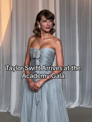 Her presence is the present. #taylorswift arrived at tonight’s Academy Gala in custom #dior, complete with a bow. Tap the link in our bio to see all of tonight’s arrivals.