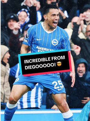 #DiegoGomez from the halfway line! 🤯 #BHAFC #PremierLeague