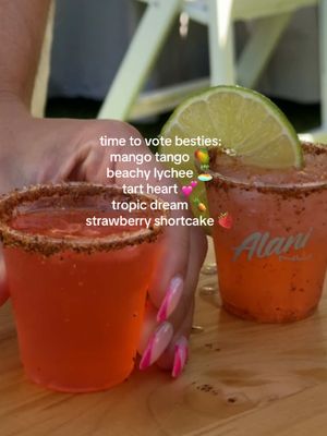 Creating iconic new flavor combos at Alani Island Club! 🌺✨ Now it’s YOUR turn to vote! 🤭💖 Which flavor combo catches your eye? #vote #newalani #alani #tastetest #energy