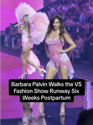 An angelic return to the runway. #BarbaraPalvin walks the #VSFashionWeek show in two show-stopping looks just six weeks after welcoming her first child with #DylanSprouse.