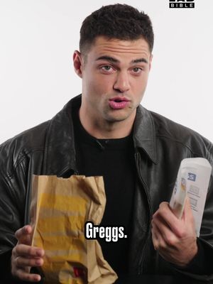 Noah Centineo tries Greggs for the first time 🇬🇧 #snackwars #ladbibleoriginal #ladbible