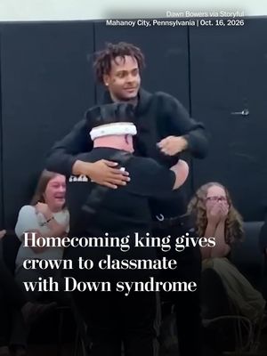 At a junior-senior high school pep rally in eastern Pennslyvania, Keny Cedanio Ramirez won homecoming king. Then, he decided to share his sash and crown with runner-up Axton Kuhla, a fellow classmate with Down syndrome.