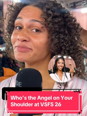 These #angels have some of the best angels 🪽 We asked the #models at the #VSFS for the angel on their shoulder 💕 #VictoriasSecretFashionShow
