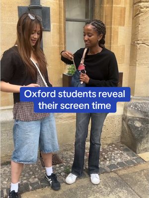 From 50 minutes to 14 hours a day 📱 We asked Oxford students about their screen time during Freshers’ Week. #oxforduniversity #screentime #freshersweek