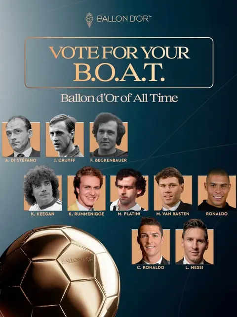 🚨 𝐎𝐅𝐅𝐈𝐂𝐈𝐀𝐋: 𝐀𝐋𝐋 𝐓𝐈𝐌𝐄 𝐁𝐀𝐋𝐋𝐎𝐍 𝐃’𝐎𝐑! 🌕🐐 Ballon d’Or announce the 𝐍𝐎𝐌𝐈𝐍𝐄𝐄𝐒 for the All Time BdO 📋 🇪🇸 Alfredo Di Stefano 🇦🇷 Lionel Messi 🇵🇹 Cristiano Ronaldo 🇳🇱 Marco Van Basten …