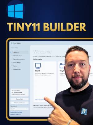 Un Windows 11 allégé : sans Edge, sans OneDrive et sans les applis préinstallées : c'est toi qui fabriques l'ISO avec Tiny11 Builder. - l'outil télécharge l'ISO officielle de Windows 11 depuis les serveurs de Microsof…