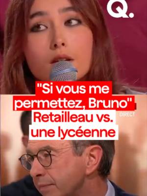 « S'il faut que je vous remette à votre place... ». May, une lycéenne de 17 ans qui avait été blessée lors des manifestations, n'a pas froid aux yeux face à Bruno Retailleau, 65 ans, patron des LR. Le genre de séquenc…