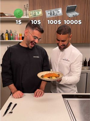 Plat à 1$ VS 1000$ par un Chef 🧑‍🍳 Commente ton plat préféré ! @Nabil Zemmouri #meal #chef #food