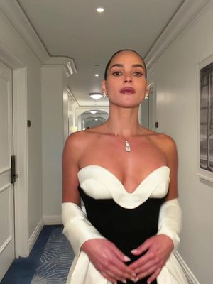 Final 'fit check before the Academy Museum Gala with Tiffany & Co.