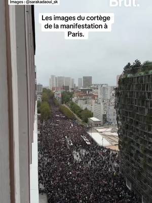 Les images du cortège de la manifestation à Paris.