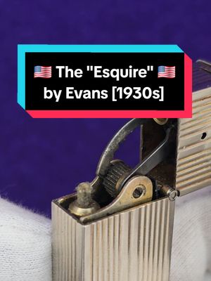 🇺🇸 The "Esquire" Pocket Lighter by Evans [1930s] 🇺🇸 — This fantastic lighter was made during the 1930s by the famous American company Evans was already manufacturing lighters for a decade, while zippo lighters wer…