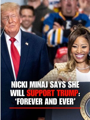 "I will continue to support you forever and ever. If you run again, I will support you again." ⠀ Nicki Minaj doubles down on her support for President Trump at his Michigan campaign rally, telling the crowd she is hon…