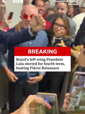 Brazil's left-wing President Lula has celebrated with his family and allies, after being elected for a fourth term. He defeated Flávio Bolsonaro - the son of former president Jair Bolsonaro, who is under house arrest.…