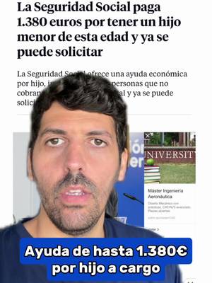 Ayuda de hasta 1.380€ por hijo menor de edad.