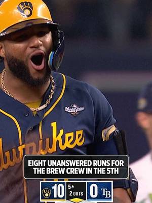 8 RUNS IN THE FIFTH FOR THE BREWERS #brewers #milwaukee #MLB #WorldSeries #rays