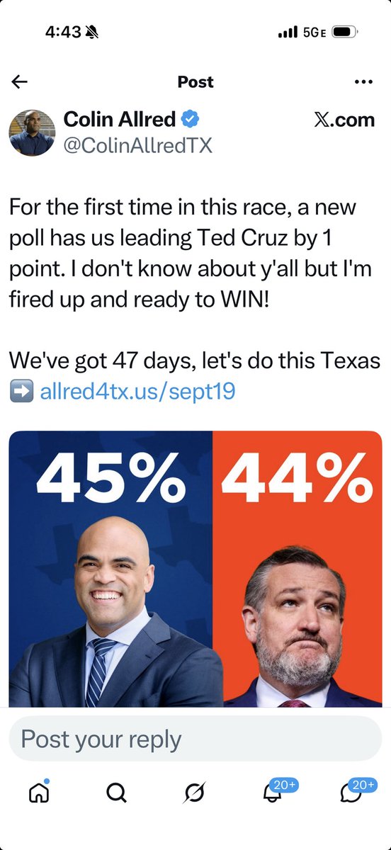 Don’t trust every poll you see. I won by 9 points…. Get out &amp; vote! https://t.co/oadhAkomDp