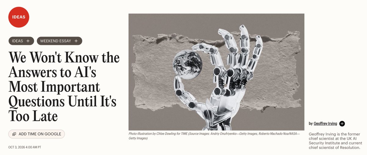 There are numerous scientific uncertainties about AI that will not resolve until it is too late to act on the answers. The danger from AI is very high, and we should stop frontier AI scaling now, instead of waiting fo…