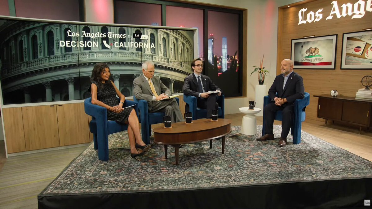 LA TIMES DEBATE: Becerra backed out, but I showed up anyway. Surely Xavier will come to the next one. After all, he promised MULTIPLE. Great conversation. Thank you for the invitation! https://t.co/s0lnDfjeVq