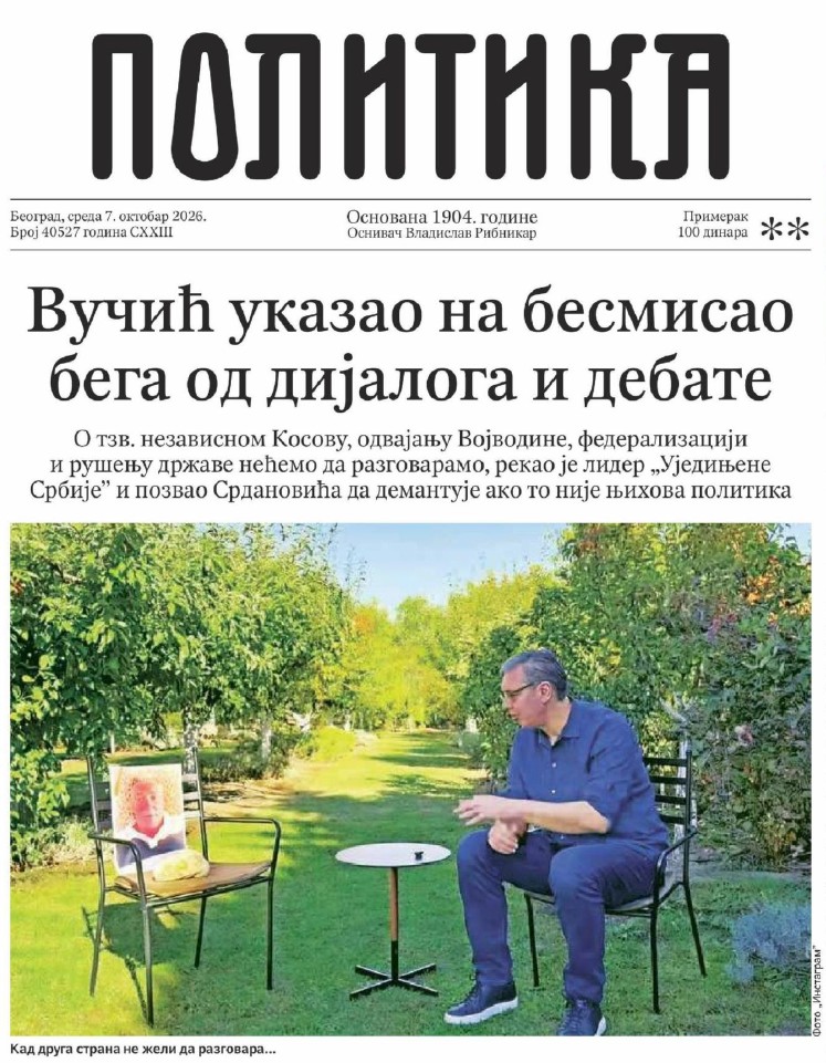 Александар Вучић @avucic је јуче нашао маестралан начин да покаже да, уколико неко избегава дијалог, а који је увек лековит и за сваку демократију неопходан, онда вам остаје да причате сами са собом. И то је оно што п…