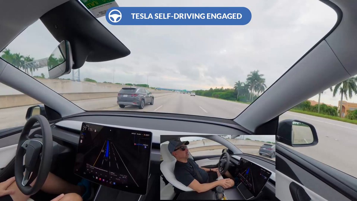 “This highway stretch is 55…we're doing 78!" Watch @Tesla Self-Driving v14.3.10 drive at 78mph in a 55mph zone. Self-driving software that speeds at 20+mph over the limit is dangerous and must be banned. https://t.co/…