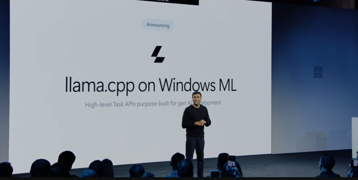 It is very cool to see llama.cpp on the big stage in todays Windows event! The software and hardware stacks are finally coming together. Our community has put a lot of hard work in the past years and it shows. Looking…