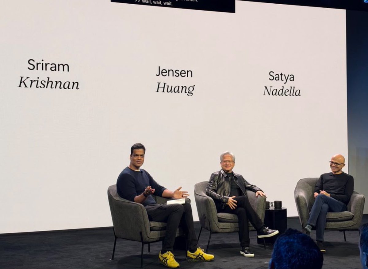 We are in a very unique moment with agents. It was a delight to be invited by @Microsoft to their reveal today of several new agentic capabilities for Windows and to talk to @satyanadella and @JensenHuang . - MXC cont…
