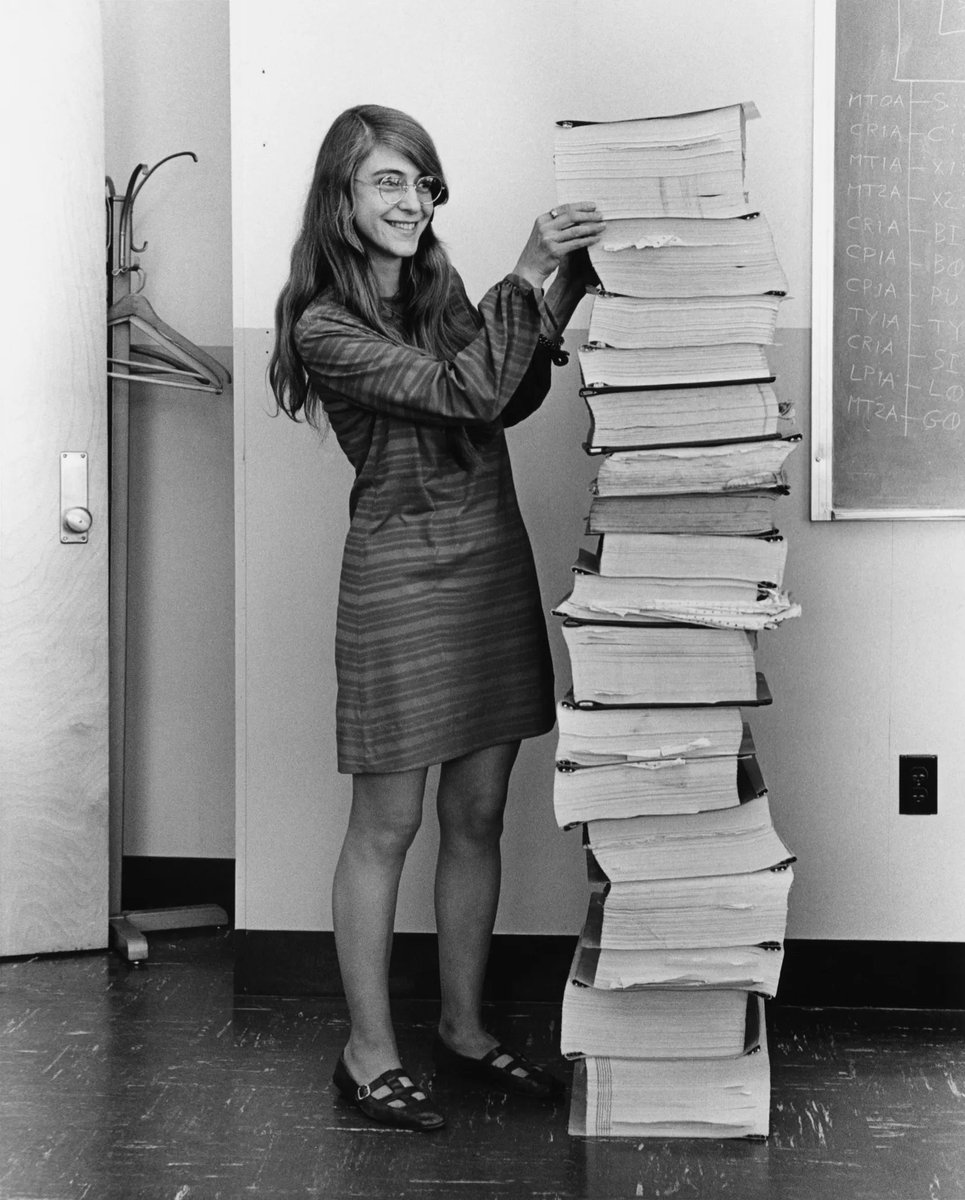 Very sorry to hear this news. 😥 I never had the chance to meet Margaret Hamilton, but her contributions to the flight software that got us to the moon are legendary. I love this image of her standing next to the prin…