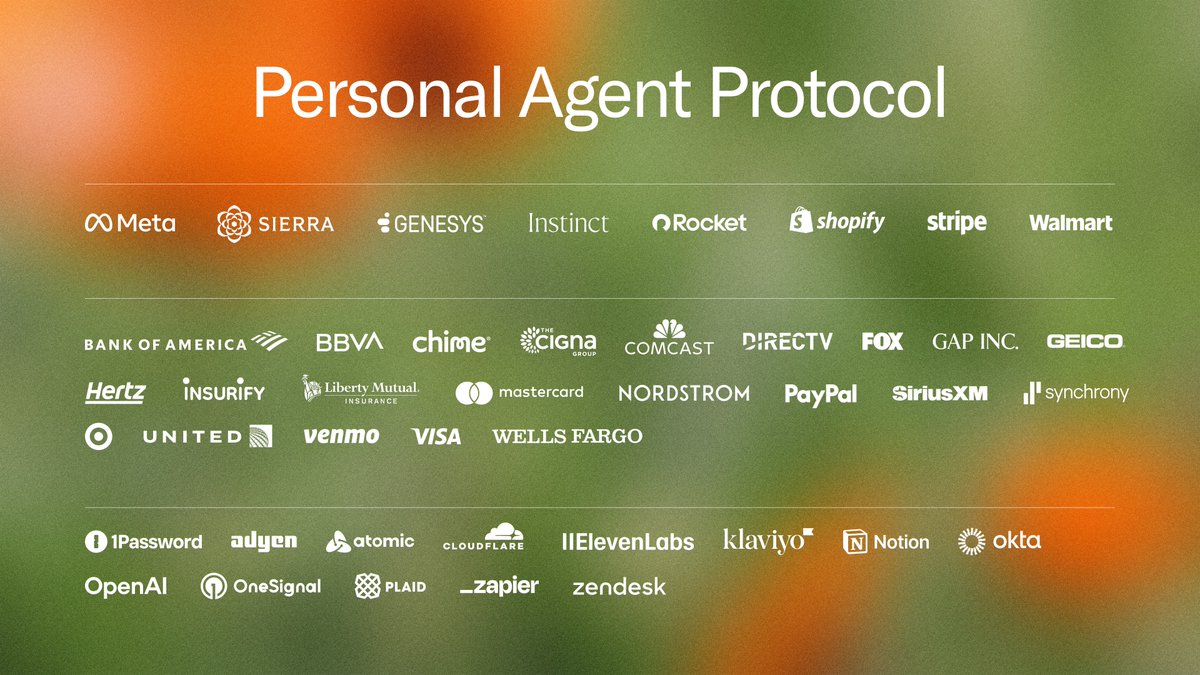 On Tuesday, Sierra announced Personal Agent Protocol with Meta, Genesys, Instinct, Rocket, Shopify, Stripe, and Walmart. The response has been incredible and today we’re publishing the first draft of the protocol at h…