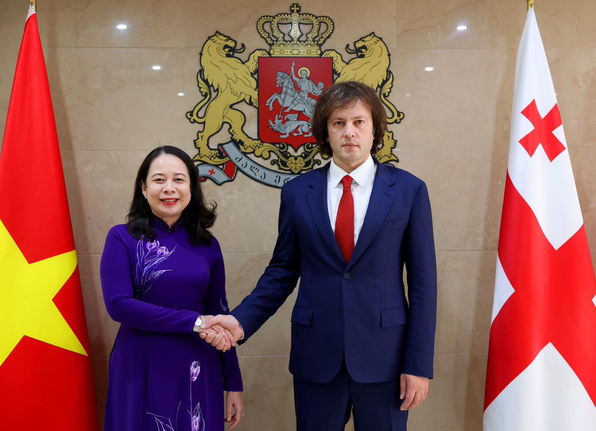 Honored to welcome H.E. Vo Thi Anh Xuan, Vice President of Viet Nam, on her first official visit to Georgia. During our expanded meeting, we discussed opportunities to strengthen economic cooperation and reaffirmed ou…