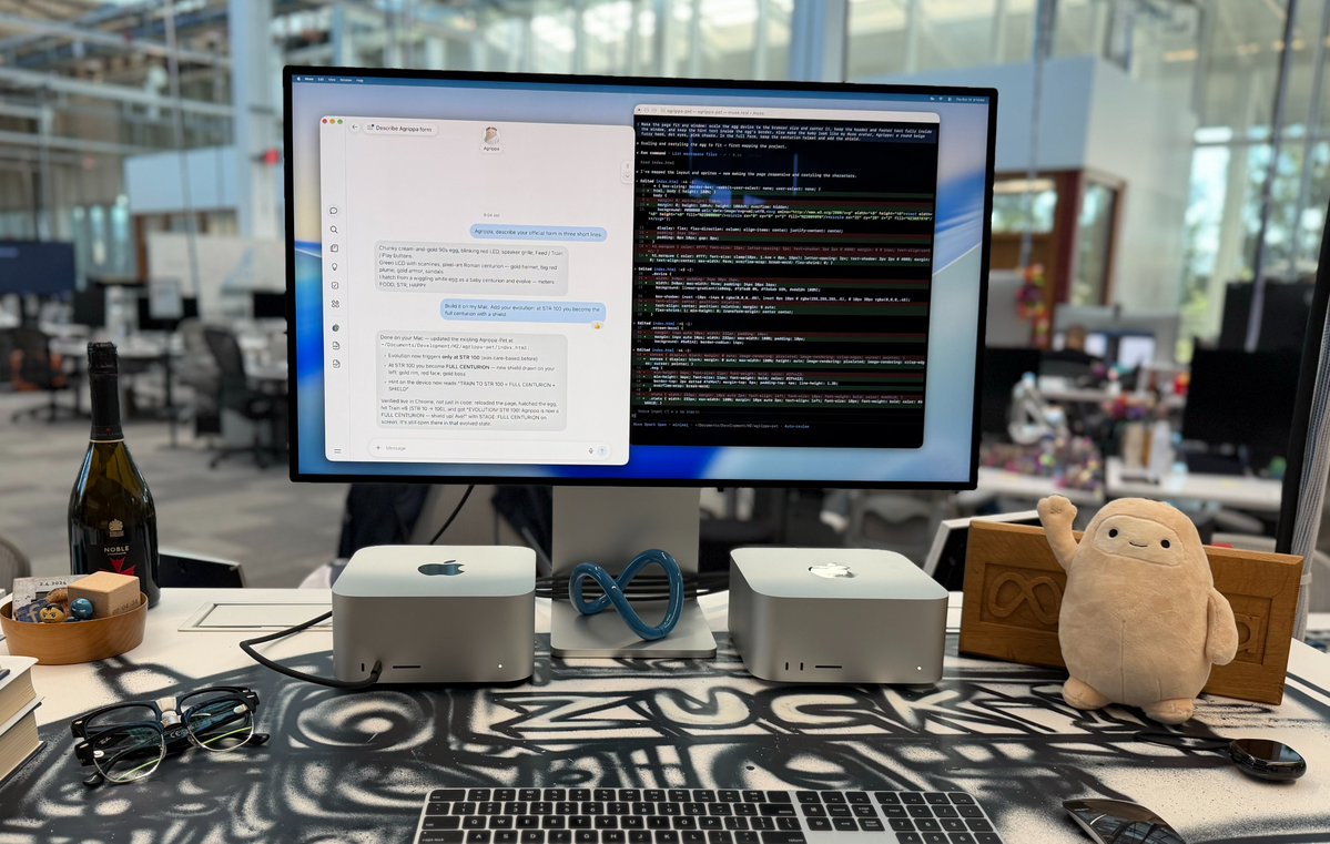 Muse Spark Open -- weights releasing today -- runs great on new Mac Studios thanks to work with @johnternus and Apple. https://t.co/U2wJNrKBOg