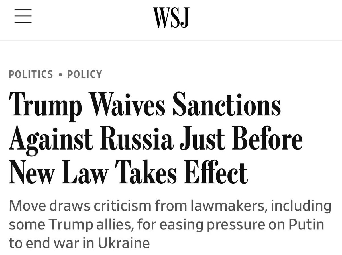 President Trump’s decision to waive sanctions against Russia as Putin continues his brutal war of aggression against Ukraine dishonors the legacy of the late Senator Lindsey Graham and is decidedly not in the national…
