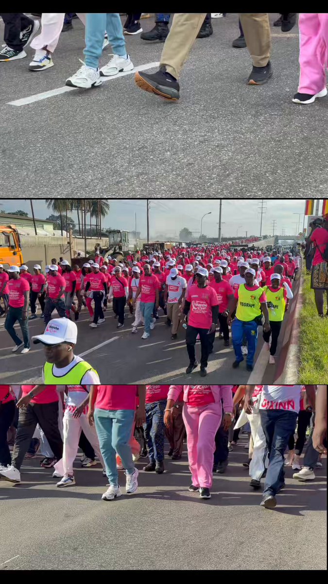 Ce matin, à Conakry nous avons participé à la troisième édition de la marche rose . Cette manifestation a pour objet la sensibilisation des femmes pour la prévention contre le cancer du sein . https://t.co/FEf03y8pwV