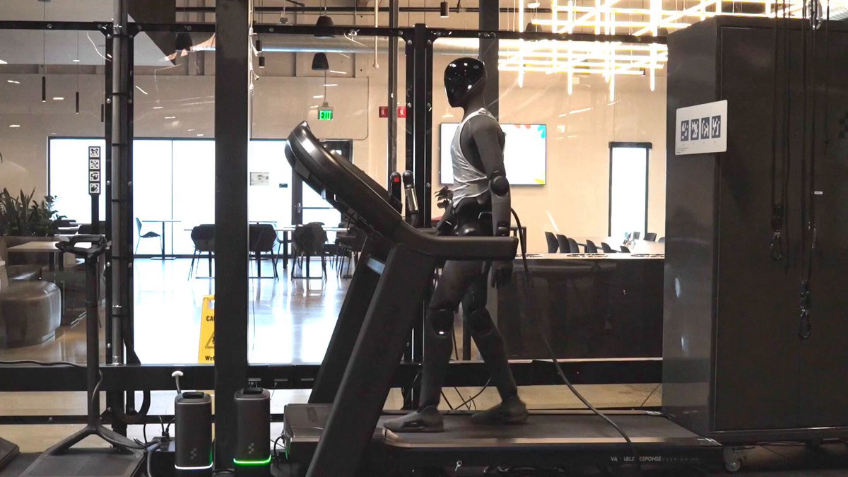 F.03 just crossed 9 straight days walking on this treadmill: 348 miles and 1.2 million steps Started as a side project to stress the robot for any failures. Let's see how long it can go https://t.co/mxsJcrO8jP