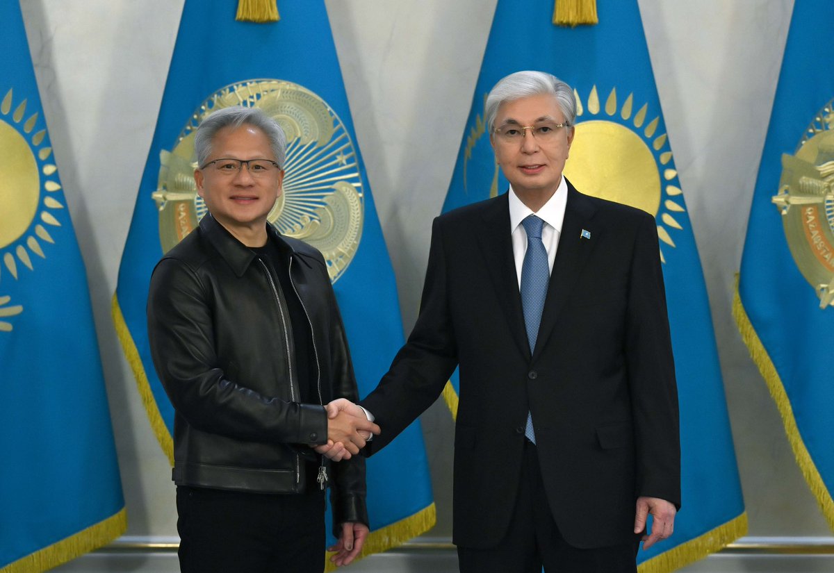 I thank @JensenHuang for a productive meeting and discussions at Akorda on advancing AI and its practical applications in Kazakhstan’s economy, particularly in agriculture. Your insights and advice are of great practi…