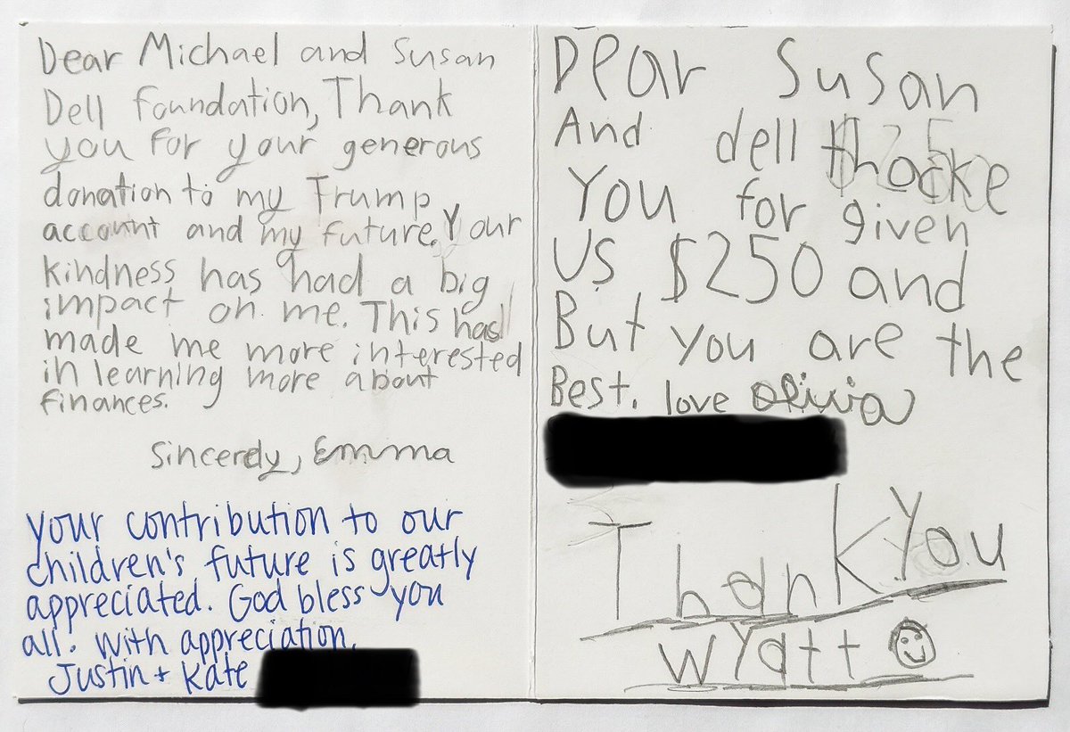 The biggest stories don’t always make the news. 🤔 Susan and I gave $6.25 billion to help 25 million American children build brighter futures. These handwritten thank-you notes mean more than any headline ever could. …