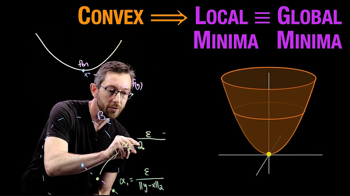 Convexity Implies that Local Minima are Global Minima
